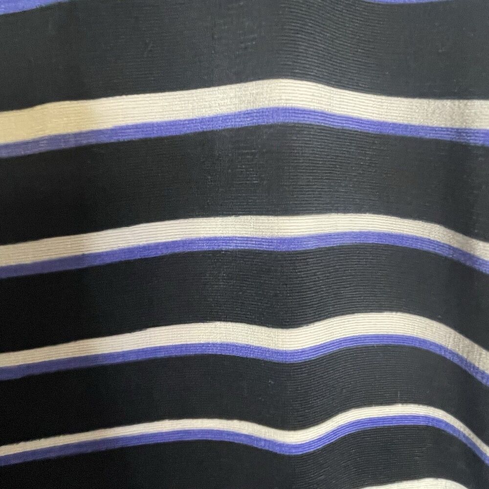 Chico's Travelers Top SZ 4 (20)Black White Striped Slinky Knit Flare Sleeve Boho - Picture 4 of 15